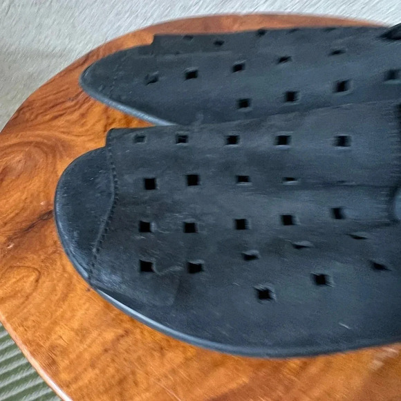 Sesto Meucci Evonne Black Nubuck Shoe Leather Open Toe Slip On Size 12 - Picture 5 of 12